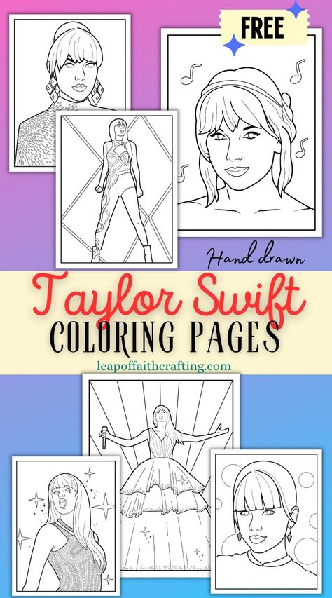 taylor swift coloring pages pdf Taylor Swift Printables Free, Taylor Swift Coloring Pages Printable, Taylor Swift Colouring Pages, Taylor Swift Coloring Pages, Classroom Songs, Free Coloring Sheets, Free Hand Drawing, Library Programs, Easy Coloring Pages