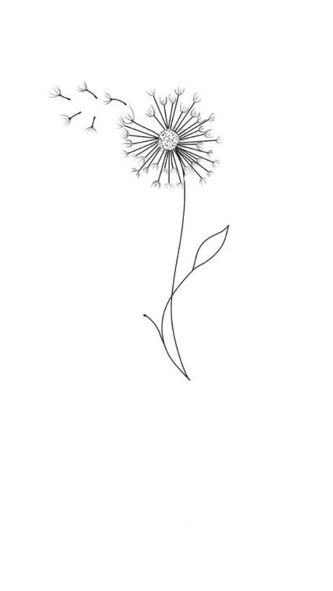 Tiny Dandelion Tattoo Simple, Getting Better Tattoos, Fine Line Memorial Tattoos, Dandeline Flower Tattoo, Behind The Ear Dandelion Tattoo, Dandelion Line Art Tattoo, Dandelion Tattoo Stencil, Dandelion Line Tattoo, Fine Line Tattoo Dandelion