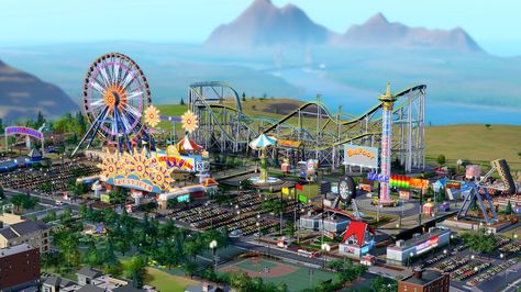 SimCity - Downloads - Official Site Walt Disney Studio, City Building Game, Sims Love, Best Amusement Parks, Salou, Teen Life, City Buildings, Sims Mods, Sims 4 Mods