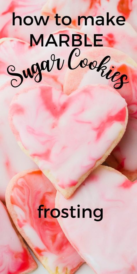 Marbled Icing for Sugar Cookies How To Marble Royal Icing Cookies, Marbled Royal Icing Cookies, Marble Icing Cookies, Marble Cookies Recipe, Icing For Sugar Cookies, Marbled Cookies, Sugar Cookie Glaze, Easy Gingerbread Cookie Recipe, Confectioners Sugar Icing