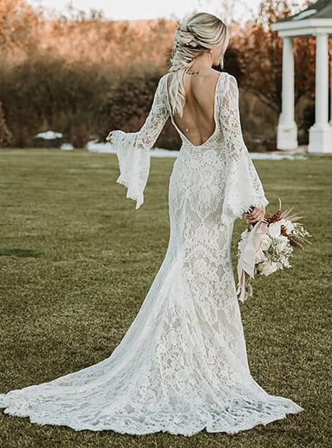 Wedding Dresses Mermaid Trumpet, Long Sleeve Wedding Dress Lace Mermaid, Boho Wedding Dresses, Wedding Dresses Mermaid, Dresses For Pregnant Women, Beach Bridal Gown, Chic Gowns, Applique Wedding Dress, Dresses Mermaid