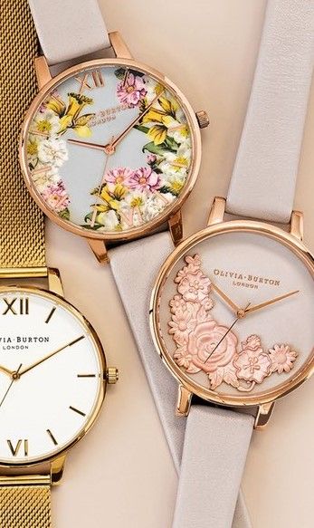 Geometric Butterfly, Rose Watch, Floral Watches, Tout Rose, Trendy Watches, Fancy Watches, Flower Watch, Gold Watches, Round Watch