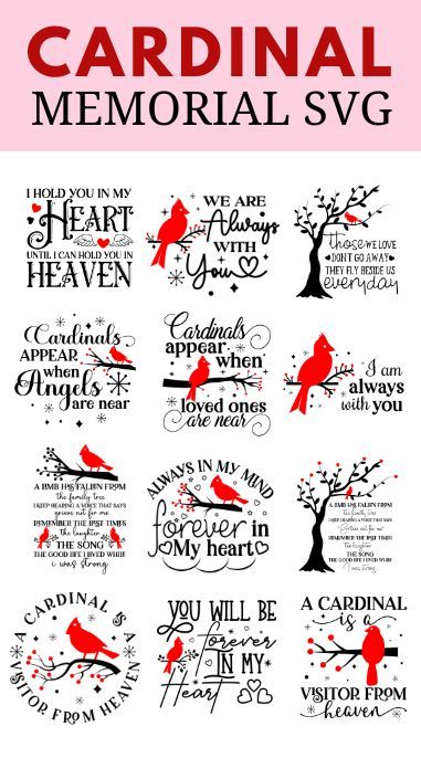 Cardinal In Tree Svg Free, Cardinal Quotes Sayings, Cardinal Memorial Ornament, Cardinal Memorial Signs, Cardinals Appear When Angels Are Near Svg Free, When Cardinals Appear Angels Are Near, Christmas Cardinal Quotes, Quotes For Pillows, Cricut Rememberance Projects