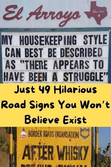 Just 49 Hilarious Road Signs You Won’t Believe Exist Hilarious Signs, Funny Road Signs, Construction Signs, School Jokes, Wet Floor, Funny School Jokes, Road Construction, An Arrow, Family Tattoos