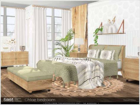 The Sims Resource - Chloe bedroom Sims 4 Beds, Resource Furniture, Die Sims 4, Mod Furniture, Sims 4 Bedroom, Casas The Sims 4, Adult Bedroom, Sims 4 Update, Sims 4 Cc Furniture