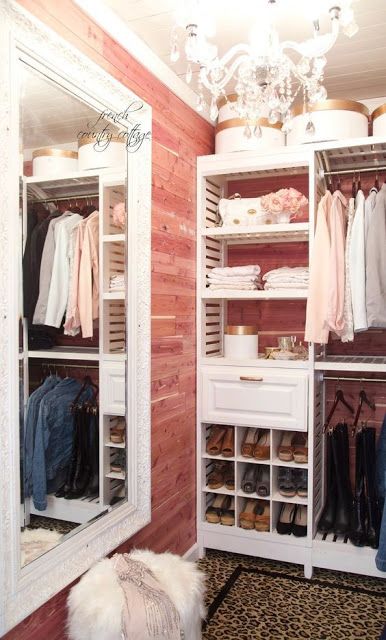 Small Master Closet Organization: Our older home doesn't have large closets, so we are planning on creating a more organized and beautiful space to store our clothes and shoes. #masterbedroom #closet Lowes Closet System, Ideas De Closets, Small Master Closet, Glam Closet, Cottage Makeover, Small Walk In Closet, Master Closet Organization, Closet Wall, Dream Closet Design