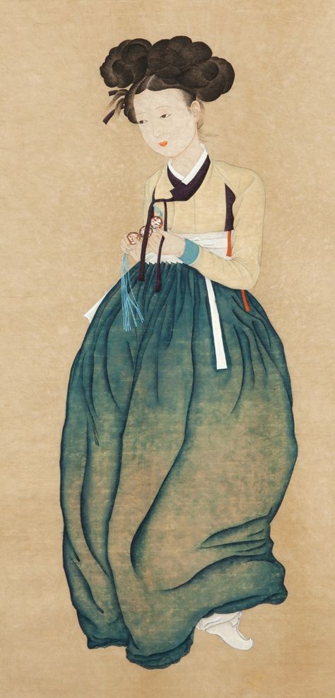 Korean Traditional Drawing, Ancient Korean Art, Chinese Folk Art, Korean Painting, Korean Traditional Dress, Korean Clothes, Figurative Artists, Korean Art, Korean Traditional