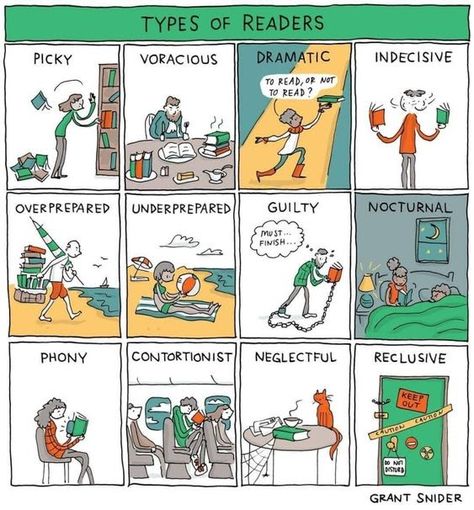 Types Of Readers, Grant Snider, Life Comics, Chronicle Books, Upcoming Books, Book Humor, New Memes, Ny Times, Book Review