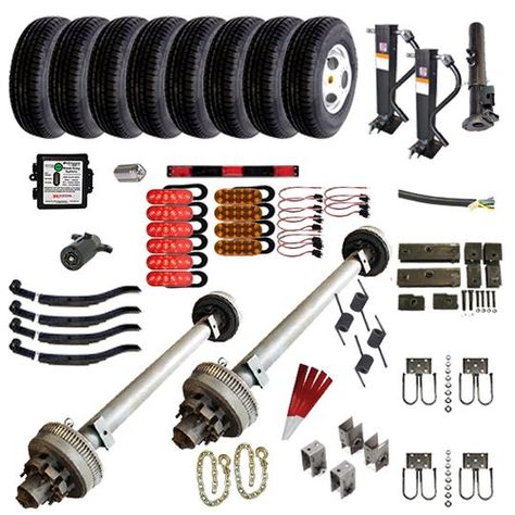 Master Plan Trailer Kits - Find The Right Fit! – The Trailer Parts Outlet Gooseneck Flatbed Trailer, Trailer Kits, Trailer Coupler, Trailer Jacks, Boat Trailers, Trailer Plans, Trailer Axles, Flatbed Trailer, Dump Trailers