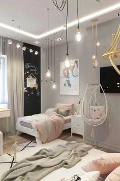 Aesthetic Girl Room Ideas, Girl Room Ideas Teenagers, Teenage Girls Bedroom Ideas, Kids Bedroom Furniture Design, Pillows For Sofa, Teenage Girl Room, Future Bedroom, Big Room, Girl Bedrooms