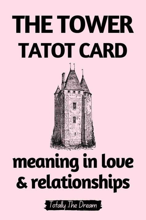 The Tower tarot card meaning as feelings in love & relationships. The Tower Tarot Meaning, Tower Tarot Card, The Tower Tarot Card, The Tower Tarot, Change Is Inevitable, Card Meanings, Tarot Meanings, Tarot Learning, Tarot Card Meanings