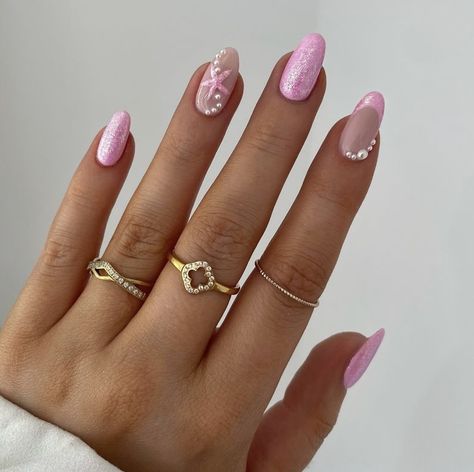 Nails Inspiration Ballerina, Uñas Soft Gel, Pink Nails Inspiration, Nails After Acrylics, Preppy Nails, Cowboy Nails, Pastel Pink Nails, Acrylic Nails Almond Shape, Teen Nails