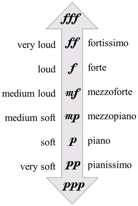 Music Notation: Dynamic Markings – Piano-ology Music Basics, Music Theory Piano, Reading Sheet Music, Learn To Play Piano, Piano Chords Chart, Learn Music Theory, Music Theory Lessons, Music Theory Worksheets, Read Music