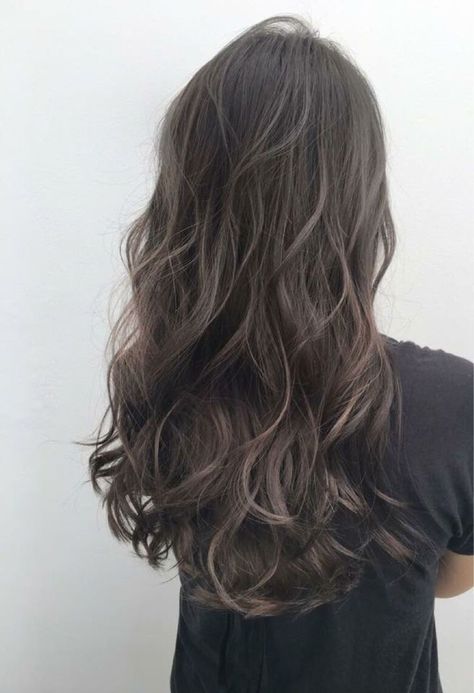 Korean Wavy Hair, Long Hair Perm, Korean Hair Color, Ash Hair Color, Brown Hair Inspo, Brown Hair Balayage, Haircuts For Medium Hair, Brown Blonde Hair, Permed Hairstyles