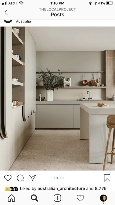 Neutral Kitchen, Minimalist Kitchen Design, Kitchen Design Trends, Kitchen Room Design, Kitchen Inspiration Design, Decor Minimalist, Minimalist Kitchen, Kitchen Colors, Contemporary Kitchen