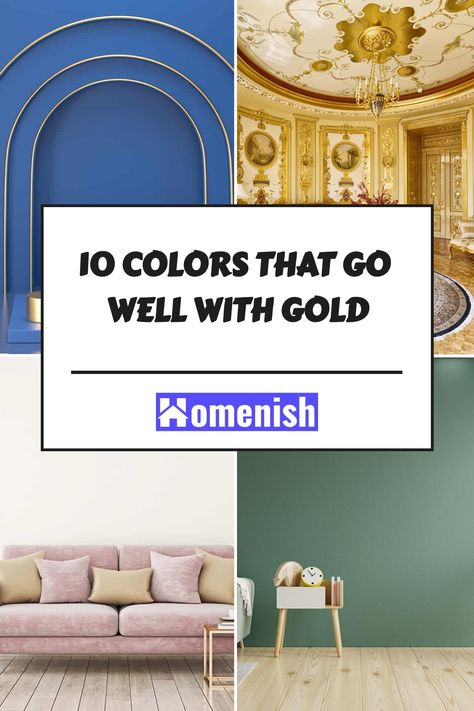 Gold is a timeless and versatile color that can add a touch of luxury and elegance to any space. But what colors go well with gold? In this article, we'll explore 10 of the best colors to pair with gold, so you can create a look that is both stylish and sophisticated. Gold Combination Colour Palettes, Gold Painted Furniture, Tea And Coffee Canisters, Navy Bathroom, Navy Living Rooms, Snug Room, Gold Furniture, Gold Spray, Gold Color Scheme