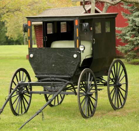 Amish buggy Amish Buggy, Amish Culture, Amish Farm, Amish Community, Barn Painting, Horse And Buggy, Scenic Photos, Pennsylvania Dutch, Amish Country