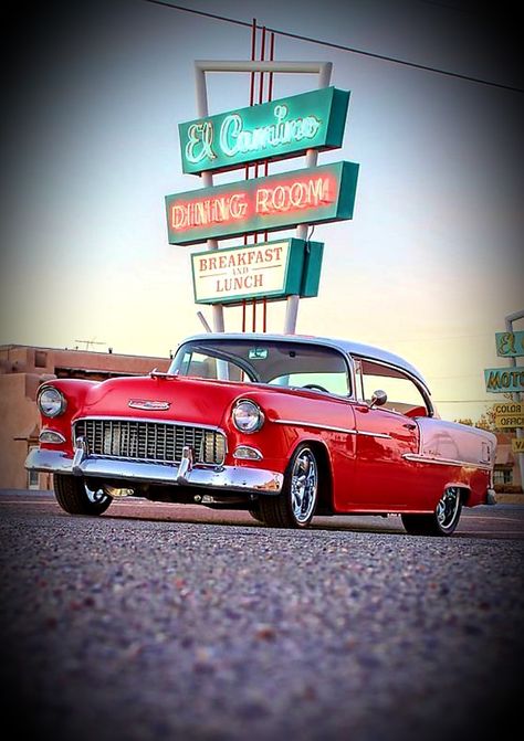 Vintage Auto's, Carros Vintage, Chevy Bel Air, Red Car, American Muscle Cars, Classic Cars Trucks, My Dream Car, Classic Cars Muscle, Repair And Maintenance