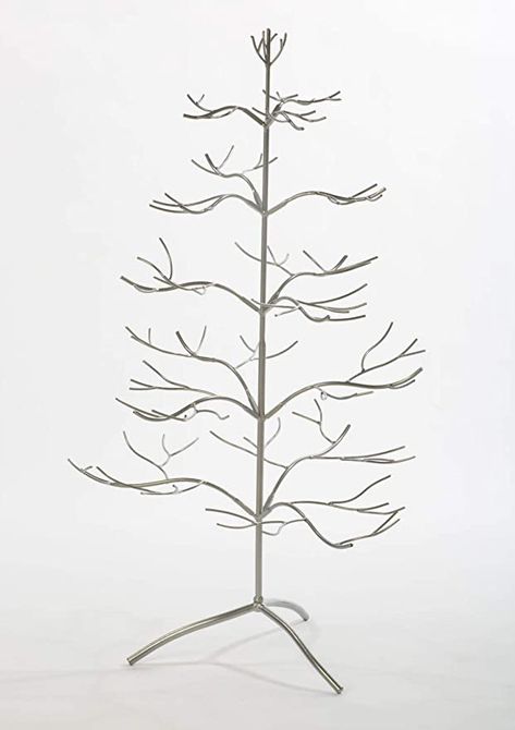 AmazonSmile: Tripar Metal Ornament Display Tree and Jewelry Organizer Holiday and Christmas – 36” Wire Ornament Stand and Necklace Holder Décor with 5 Tiers of Branches, Perfect for Wrought Iron Trees Silver : Home & Kitchen Ornament Display Tree, Metal Ornament Tree, Ornament Trees, Ornament Tree Display, Display Tree, Easter Tree Ornaments, Wire Ornaments, Unique Holiday Decor, Ornament Display