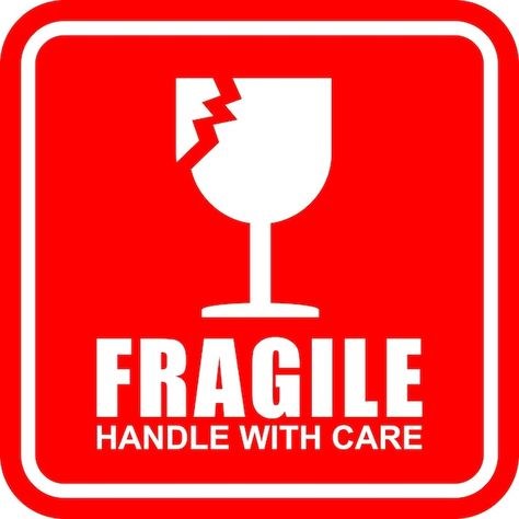 Fragile, handle with care, sticker vecto... | Premium Vector #Freepik #vector #fragile-sticker #fragile-sign #fragile #packaging-symbols Fragile Tattoo, Handle With Care Sticker, Fragile Packaging, Fragile Art, Cream Tattoo, Fragile Handle With Care, Fragile Sticker, Fragile Label, Hot Wheels Garage