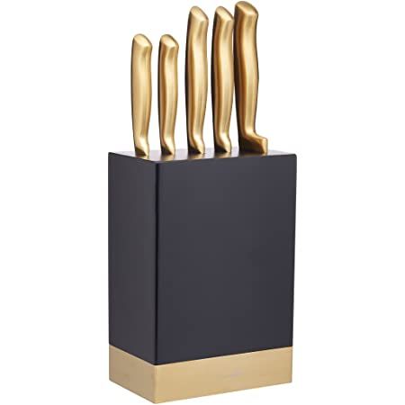 Stainless Steel Knife Set, Home Organization Hacks, Knife Set, Best Interior Design, Knife Sets, Kitchen Home, Knife Block, Brass Color, Diy Food Recipes