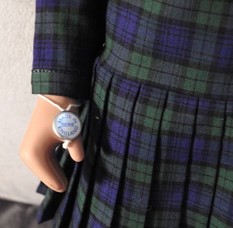 Close up of black watch tartan and the tag Black Watch Tartan, Black Watch, Wood Watch, Daniel Wellington, Limited Editions, Tartan, Close Up, Dolls, Black