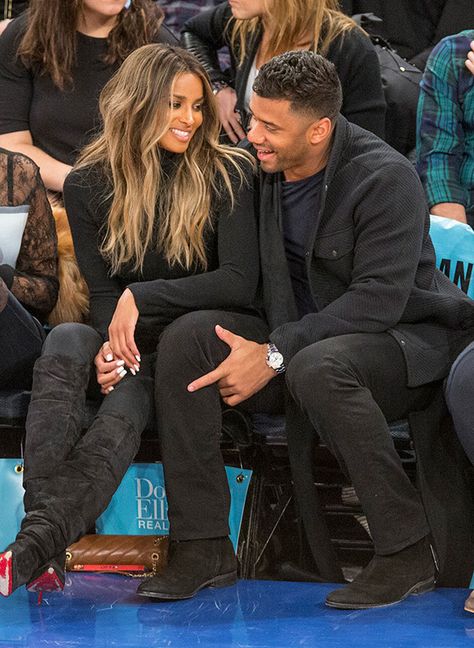 Ciara Style, Ciara Wilson, Ciara And Russell Wilson, Ciara And Russell, Celebrity Families, Russell Wilson, Black Love Couples, Famous Couples, Basketball Game