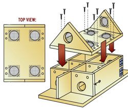 how to build a purple martin house; for mosquito elimination Purple Martin House Plans, Purple Martin Birdhouse, Martin Bird House, Martin Bird, Bird House Plans Free, Purple Martin House, Homemade Bird Houses, Purple Martin, Bird House Feeder