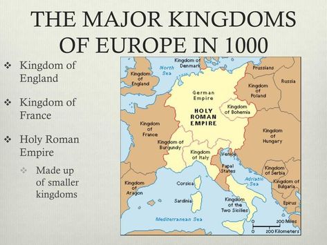 Kingdoms within the Holy Roman Empire The Holy Roman Empire became eventually composed of four kingdoms and numerous other territories. The kingdoms were: -- Kingdom of Germany (part of the empire since 962) -- Kingdom of Italy (since 962) -- Kingdom of Bohemia (since 1002 as the Duchy of Bohemia and raised to a kingdom in 1198) -- Kingdom of Burgundy (since 1032) Kingdom Of Bohemia, Kingdom Of Denmark, Kingdom Of Italy, Holy Roman Empire, Aragon, Mediterranean Sea, Sardinia, Roman Empire, Serbia