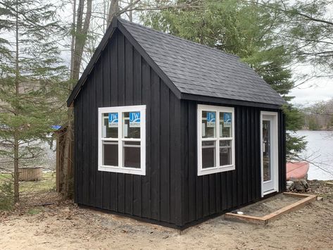 NorthSheds Bunkie Gallery — Northsheds Cottage Bunkie Ideas, Bunkie Ideas 10x10, Bunkie With Loft, Bunkie Plans, Cottage Bunkie, Seasonal Campsite, Bunkie Ideas, Two Story Tiny House, Conservatory Extension