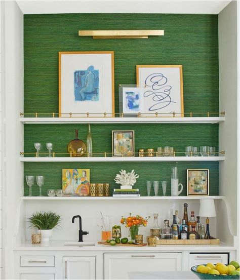 White Bar Cabinet, Wet Bar Designs, Wet Bar Ideas, Home Wet Bar, Built In Bar, Butlers Pantry, Wet Bars, Southern Home, Bar Area