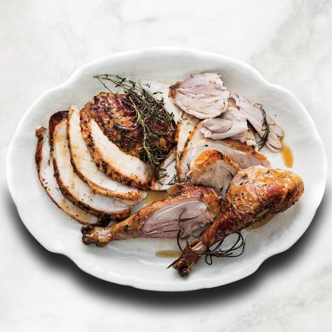 Herb-Roasted Turkey Recipe Recipe | Epicurious Turkey Breast Cutlet Recipes, Cutlet Recipes, Best Turkey Recipe, Keto Turkey, Easy Turkey Recipes, Herb Roasted Turkey, Roast Turkey Recipes, Brine Recipe, Cutlets Recipes