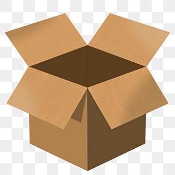 Open Box Illustration, Box Illustration Design, Cardboard Aesthetic, Kardus Packaging, Cardboard Illustration, School Flashcards, Storage Box Paper, Cartoon Packaging, Box Clipart