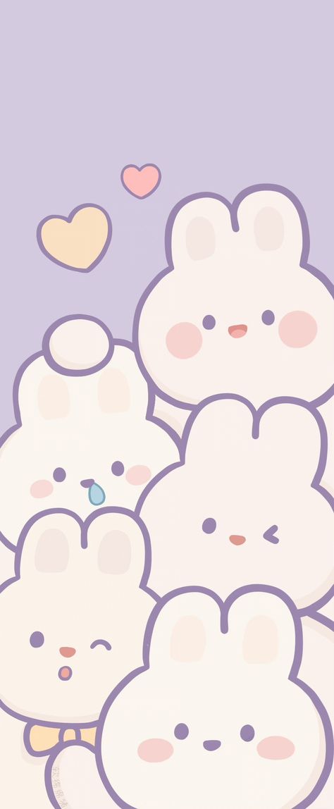 Purple Rabbit Wallpaper, Purple Bunny Wallpaper, Cool Blue Wallpaper, Minion Phone Wallpaper, Rabbit Wallpaper, Chibi Wallpaper, Cute Blue Wallpaper, Happy Wallpaper, Cool Pictures For Wallpaper