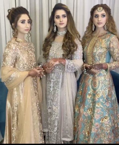 Jannat Mirza Wedding Dress, Alishbah Anjum, Sehar Mirza, Jannat Mirza, Pakistani Women, Pakistani Women Dresses, Bridal Songs, Basic Mehndi, Friend Lyrics