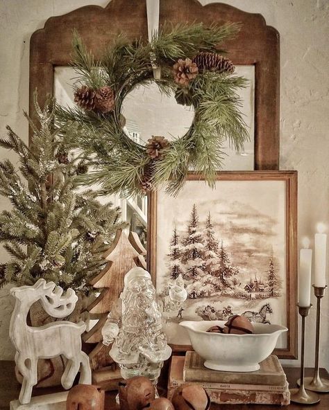 Pin by Rachel Legros on Christmas Cheer | Holiday decor christmas, Christmas decorations rustic, Cozy christmas decor Christmas Living Room Decor Ideas, Christmas Living Room Decor, French Country Christmas, Christmas Vignettes, Neutral Christmas Decor, Cozy Christmas Decor, Christmas Living Room, Christmas Decor Inspiration, Country Christmas Decorations