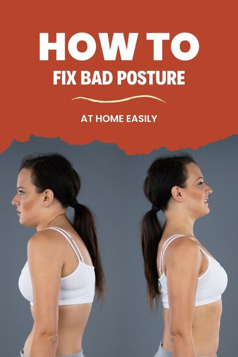 How to fix bad posture at home easily. Only 3 moves to improve your posture quickly. #fixposture #posturecorrection #posturetips #posturefix #postureexercises #posturechallenge Correct Bad Posture, Female Posture, Fix Bad Posture, Posture Fix, Fix Your Posture, Improve Your Posture, Posture Exercises, Bad Posture, Posture Correction