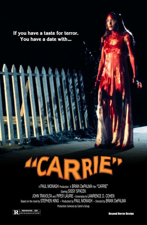 Carrie 1976, Classic Horror Movies Posters, Horror Vintage, Film Horror, Horror Posters, Movie Poster Wall, Retro Horror, Horror Movie Art, Classic Horror Movies