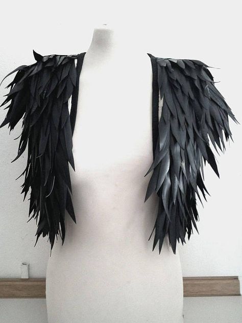 Bolero handmade with feathers Made of recycled inner tube. Great for Burning Man For more information please contact me here. Feather Clothes, Upcycled Inner Tubes, Peplum Belt, Black Shrug, Steampunk Jacket, Jewlery Necklace, Feather Jacket, Recycled Dress, Bird Costume