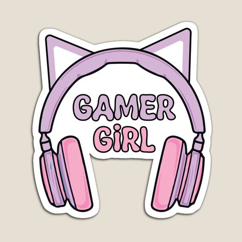 Get my art printed on awesome products. Support me at Redbubble #RBandME: https://www.redbubble.com/i/magnet/Gamer-girl-cat-headphone-by-BrownHorse90s/163729276.TBCTK?asc=u Seniors Jacket, Gamer Stickers, Headphones Sticker, Gaming Stickers, Cat Headphones, Senior Jackets, Gamer Girls, Girl Cat, Brown Horse