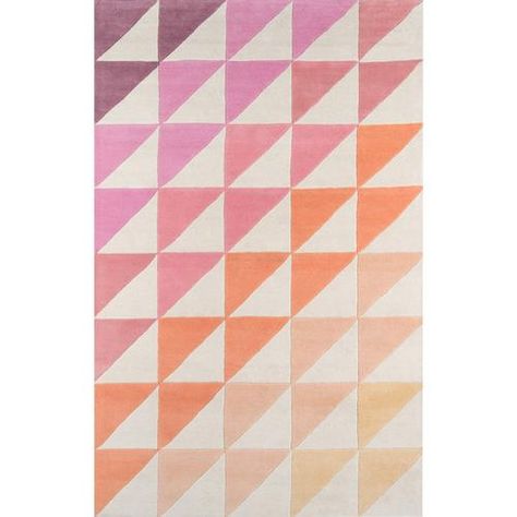 Agatha Side Pink Rug Triangle Rug, Triangle Area, Momeni Rugs, Area Rug Decor, Rose Orange, Rug Direct, Pink Area Rug, Design Studios, Orange Area Rug