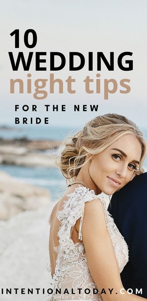 Many new brides want their wedding night to be memorable and intimate, near perfect. But super high expectations can set you up for disappointment! Here are 10 super practical things you need to know about your wedding night (which I learned the hard way) #newlywedadvice #marriage #intentionaltoday #weddingnightblues #bridetobe #honeymoonsex #marriedsex #weddingnighttips Wedding Night Checklist, Wedding Night Essentials, Virgin Bride Wedding Night, First Night Dress For Bride, Wedding Night Ideas, Wedding Night Tips, Wedding Night Outfit, First Night Dress, Newlywed Advice