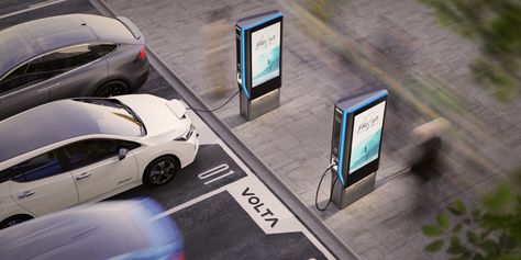 Volta Charging gets loan to expand its ad-supported free EV charging across the US Car Charging Stations, Renewable Energy Projects, Electric Charge, Car Station, Electric Car Charging, Ev Charging Stations, Electric Vehicle Charging, Electric Vehicle Charging Station, Ev Charging