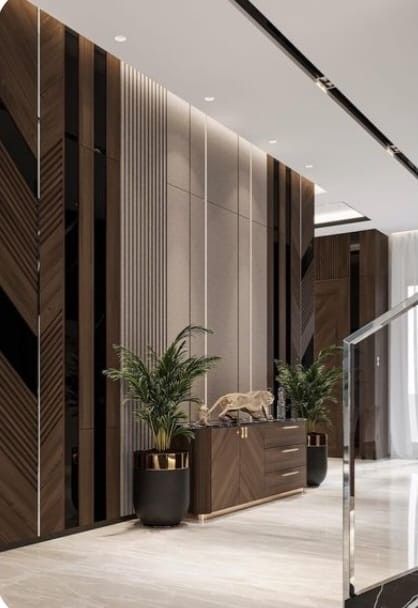 Wood Cladding Texture, Wall Cladding Texture, Staircase Walls, Wood Panel Texture, Modern Arabic Interior, Wall Cladding Interior, Wooden Wall Cladding, Eid Al Adha Wishes, Foyer Design Ideas