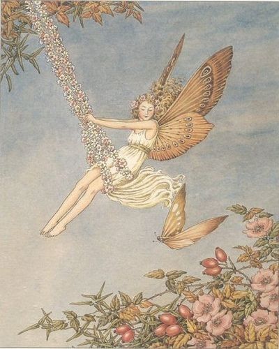 Vintage Fairy Tattoo, 1920 Poster, Ida Rentoul Outhwaite, She Was A Fairy, Fairy Aesthetic, Vintage Fairies, Flower Fairies, Fairytale Art, Arte Fantasy