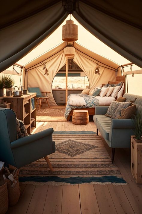 Live your best life in the great outdoors with glamping decor Queen Of The Forest, Unique Glamping, Yurt Home, Glamping Ideas, Tent Living, Road Trip Camping, Camping Set Up, Forest Scenery, Glamping Site