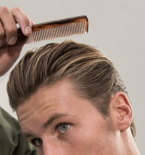 Slicked Back Hair Medium Length, Pushback Hairstyle Men, Mens Slicked Back Hair, Short Slicked Back Hair Men, Long Hair Pompadour Men, Men’s Hair Pushed Back, Pushed Back Hair Men, Uppercut Hairstyle, Slick Back Hair Men