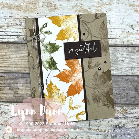 Stampin Up Soft Seedlings, Stampin Up Gorgeous Leaves, Maple Leaf Images, Soft Seedlings, Home Decor Ideas Paper, Stampin Up Thanksgiving, Thanksgiving Card Ideas, Fall Card Ideas, Stampin Up 2022 2023