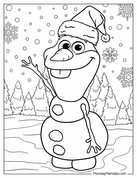 Elsa Printable Coloring Pages, Printable Frozen Coloring Pages, Coloring Pages Winter Free Printable, Bluey Coloring Pages Free Christmas, Free Printouts For Preschool, Santa Sleigh Coloring Page, Disney Winter Coloring Pages, Free Frozen Coloring Pages, Christmas Themed Coloring Pages