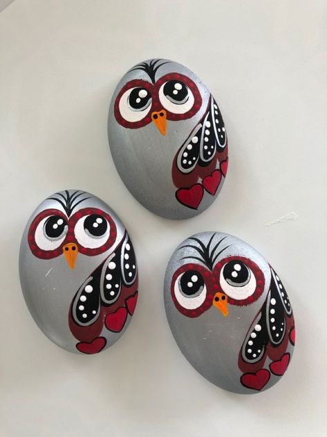 Owl Painted Rocks, Diy Crafts Ideas, Garden Rock Art, Diy Rock Art, Painted Rock Animals, Mandala Rock Art, Stone Art Painting, Painted Rocks Kids, Painted Rocks Craft